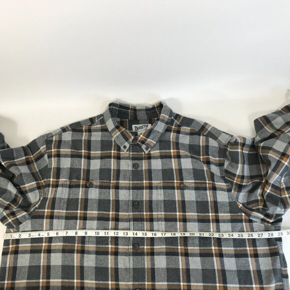 Duluth Trading Co Free Swingin' Flannel Relaxed Fit Shirt Men's 2XL Plaid Cotton - Picture 8 of 13